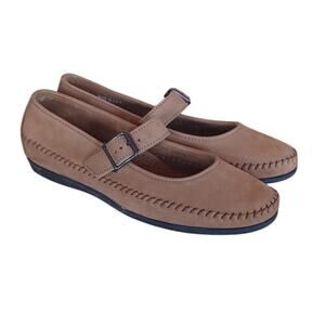 Vintage With Box Dexter Comfort Classics Tan Suede Mary Jane Shoes Women's 10M
